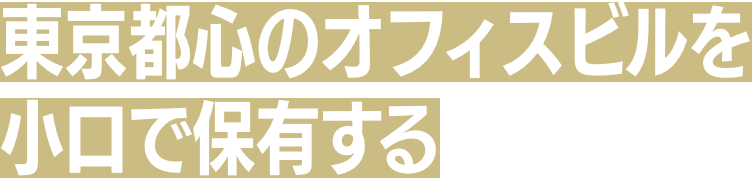 東京都心のオフィスビルを小口で保有する